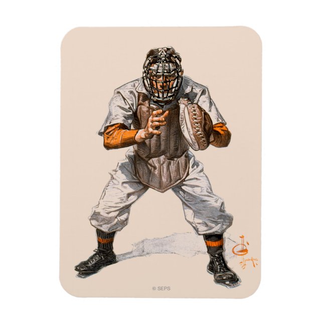 Baseball Catcher Magnet (Vertikal)