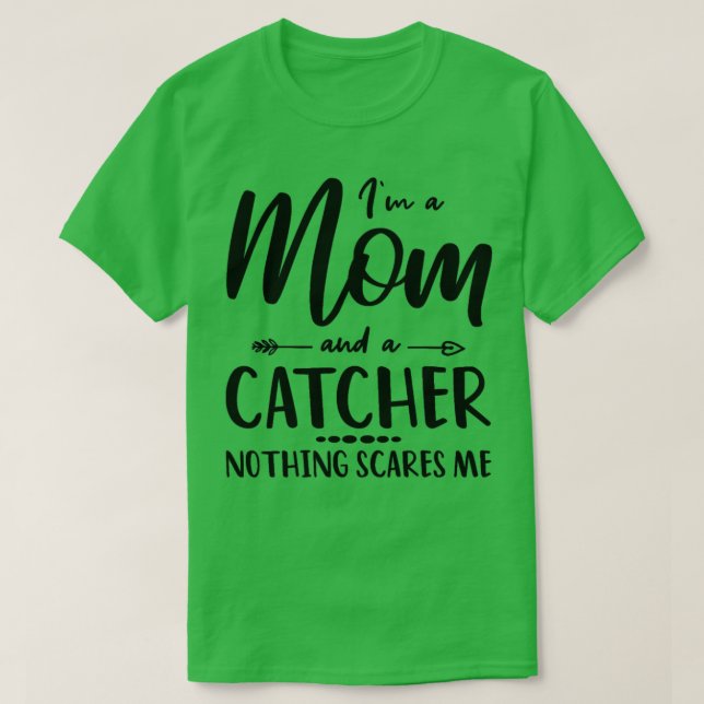 Baseball Catcher Mamma som säger åt Mor T Shirt (Design framsida)