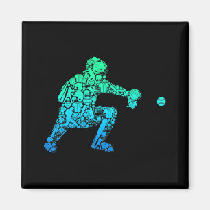 Baseball Catcher Manar Kids Boys för unga spelare Magnet