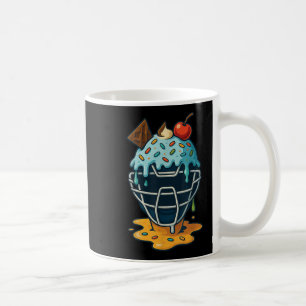 Baseball Catcher Mask Ice Cream Drip Sprinkles Des Kaffemugg