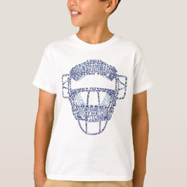 Baseball Catcher masktypografi Tee Shirt