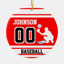 Baseball Catcher | Skapa din egen Julgransprydnad Keramik