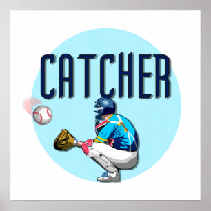 Baseball Catcher T-tröjor och gåvor Poster