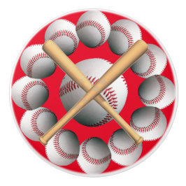 Baseball Ceramic Door Pulls Knopp