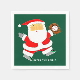 Baseball Christmas Holiday Pappersservett