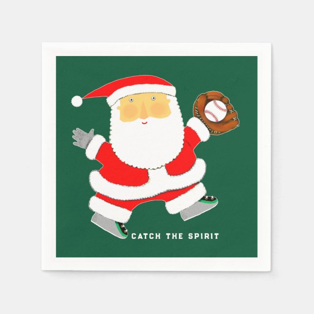 Baseball Christmas Holiday Pappersservett (Framsidan)