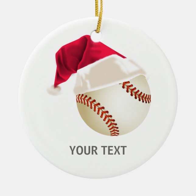 baseball christmas julgransprydnad keramik (Framsidan)
