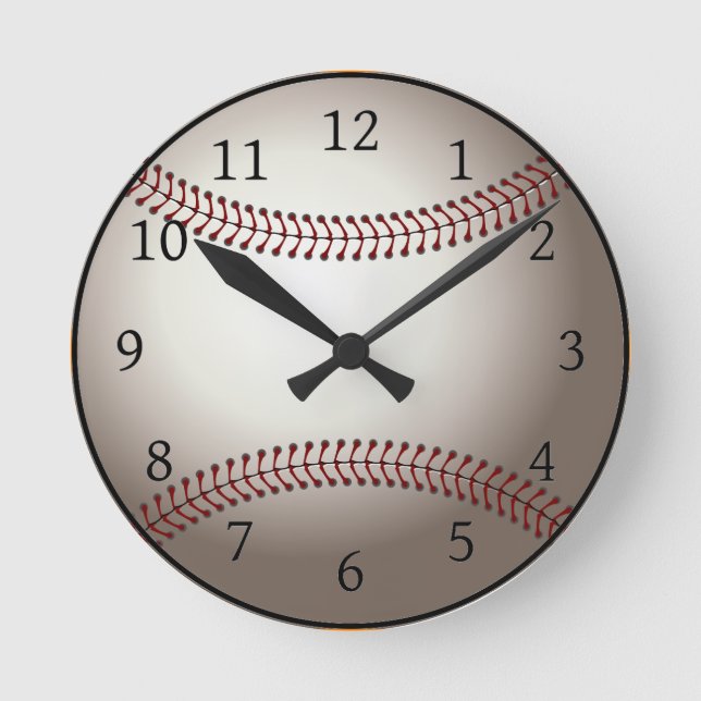 Baseball Clock Rund Klocka (Framsida)