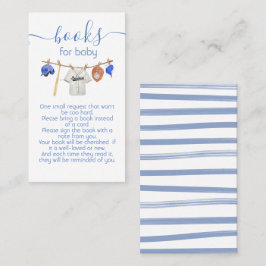 Baseball Clothesline Baby Shower Bokar för baby Visitkort