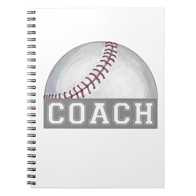 Baseball Coach Anteckningsbok Med Spiral (Framsidan)