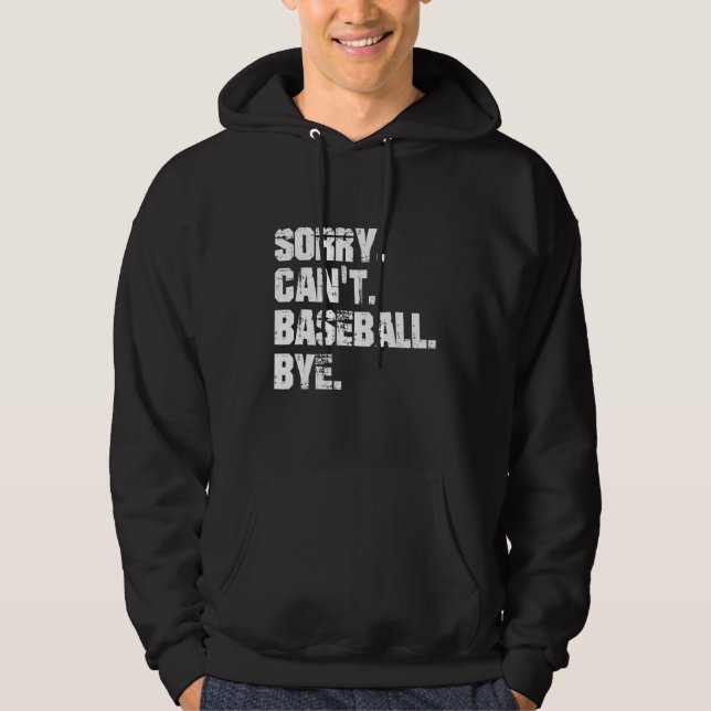 Baseball Coach Baseball Player Life Sport Sarcasm Hoodie (Framsida)