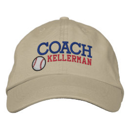 BASEBALL Coach Cap Broderad Keps