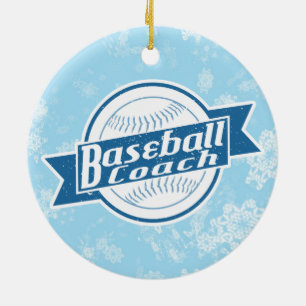Baseball Coach-Dekorationen Jul Helgdag Julgransprydnad Keramik