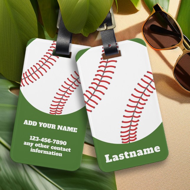 Baseball Coach - djärv modern Teckning Bagagebricka (Custom Luggage Tag)