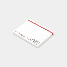 Baseball Coach Funny Sports ThMB Clipboard of Post-it Block
