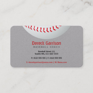 Baseball Coach Idrott Visitkort