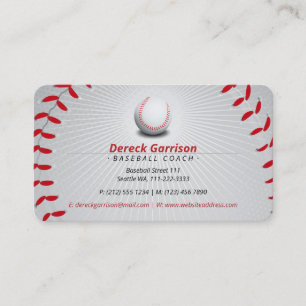 Baseball Coach   Idrott Visitkort