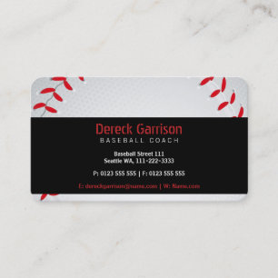 Baseball Coach   Idrott Visitkort