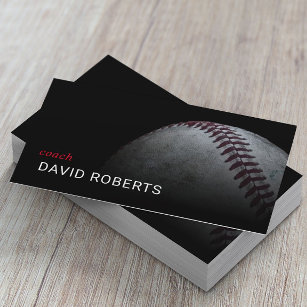 Baseball Coach Professionell Sport Instructor Visitkort