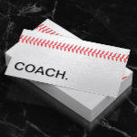 Baseball Coach Professionell Sports Visitkort<br><div class="desc">Baseball Stitches Sports Coach-Affärskort.</div>