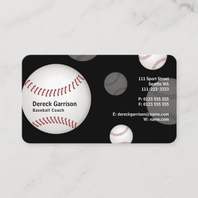 Baseball Coach | PROFESSIONELL Visitkort (Framsida)