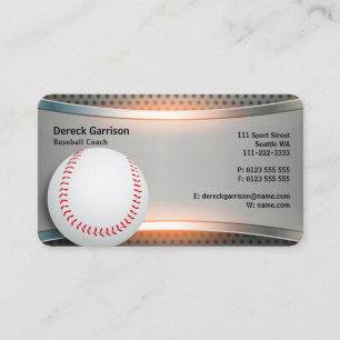 Baseball Coach Professionell Visitkort