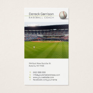 Baseball Coach Spelarfoto Visitkort