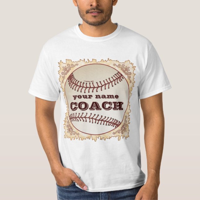 Baseball Coach T Shirt (Framsida)