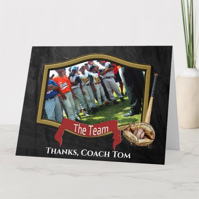 Baseball Coach Tack Kort (Framsida)