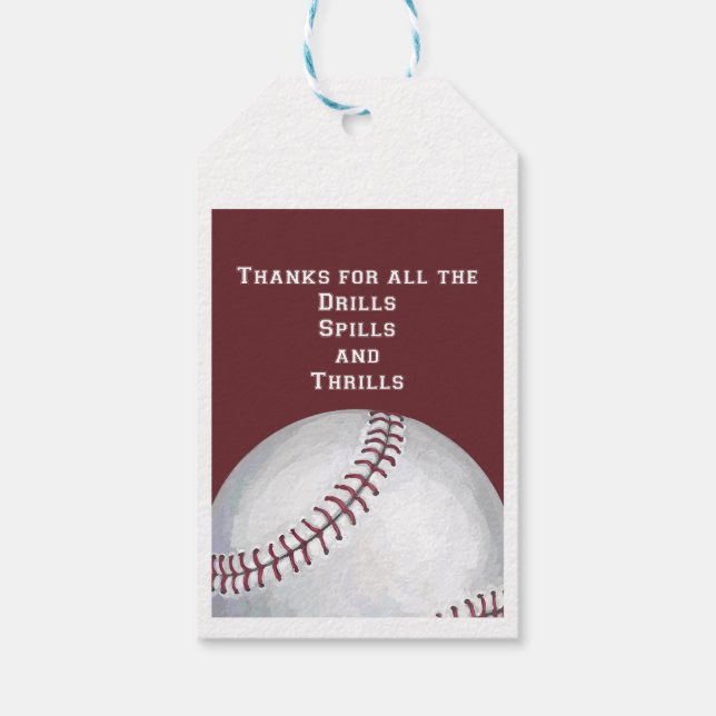 Baseball Coach Tack Presentetikett (Baksidan)