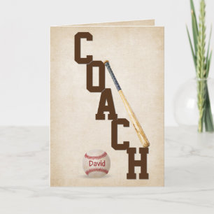 Baseball Coach - tackkort Kort