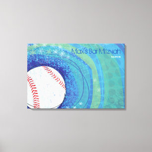 BASEBALL CRAZE Sign-In Memory Board Canvastryck