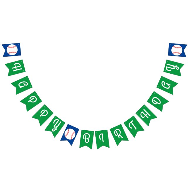 Baseball Cute Sports 1:a födelsedag Party Vimplar (Alla)