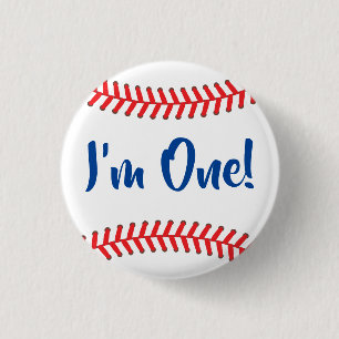 Baseball Cute Sports-Födelsedagsfest, Barn Knapp