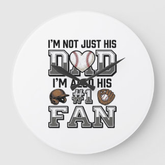 Baseball Dad Number 1 Fan Vintage Shirt Design_1 Stor Klocka