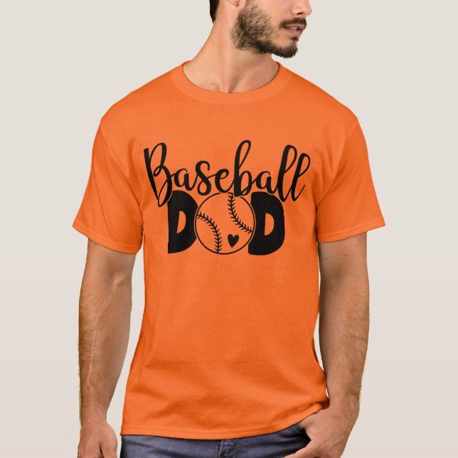Baseball  Dad  T Shirt (Framsida)
