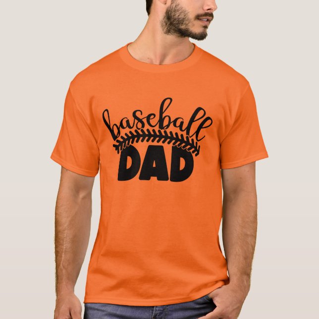 Baseball  Dad  T Shirt (Framsida)