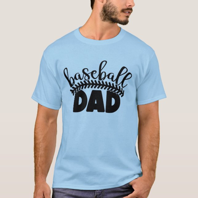 Baseball  Dad  T Shirt (Framsida)