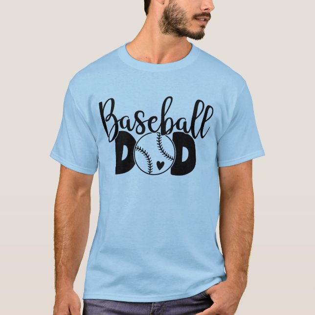 Baseball  Dad  T Shirt (Framsida)