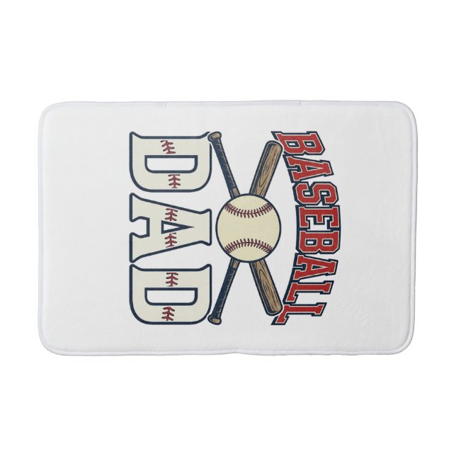 Baseball Dad Vintage Engraving Shirt Design_1 Badrumsmatta (Framsidan)