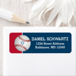 Baseball, David Pub Mitzvah-Returadressens stjärna Returadress Etikett
