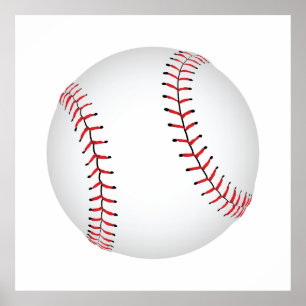 Baseball Design Baseball med Anpassningsbar BG Fä Poster