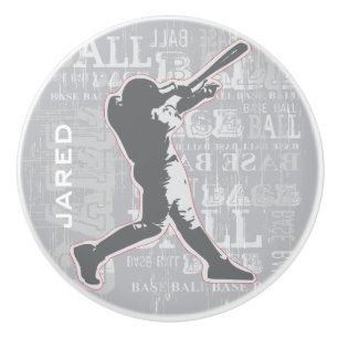 Baseball Design Ceramic pull eller Knob Knopp