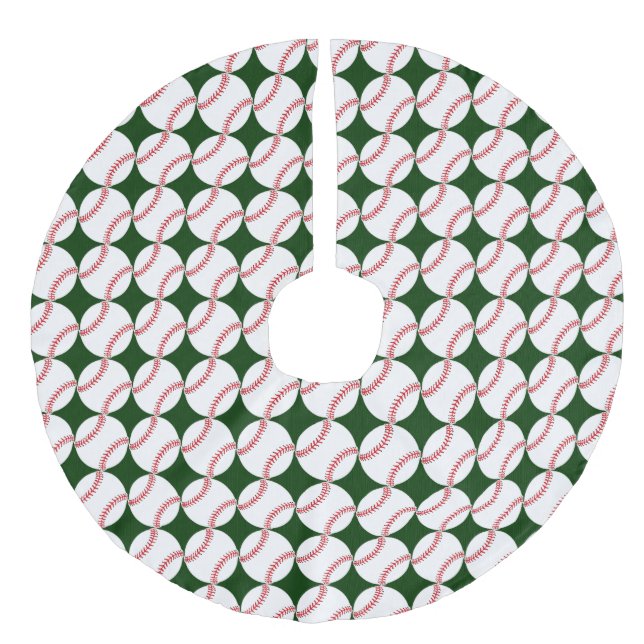 Baseball Design Julgran Skirt Julgransmatta Fusklinne (Framsidan)