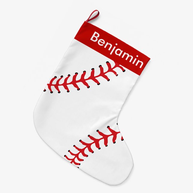 Baseball design - stor julklapp julstrumpa (Framsidan (Hängande))