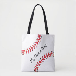 Baseball Design Tote Bag Tygkasse
