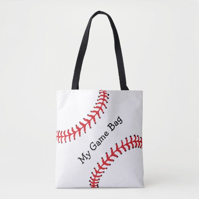 Baseball Design Tote Bag Tygkasse (Framsida)