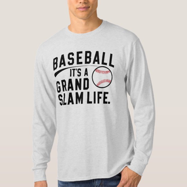 Baseball, det är ett stort slam liv t shirt (Framsida)