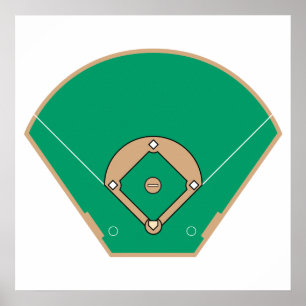 baseball diamant fält poster