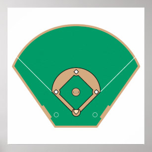 baseball diamant fält poster